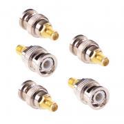 RFaha 5pcs BNC Male to SMA Female RF Coax Adapter BNC to SMA Coaxial Connector Adapter(F22-5)