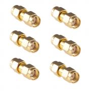 RFaha 6pcs Antenna Adapter RPSMA Male to RP-SMA Male Connector Splitter Converter for Wi-Fi Antenna Radio FPV Drone(F11-6)