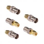 RFaha 5pcs SMA to BNC Coax Connector SMA male to BNC female RF Adapter Coax Coaxial Connector Adapter for RF Antennas/Wireless LAN Devices(F18-5)