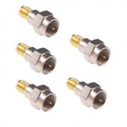 RFaha 5pcs SMA Female to F Male RF Coax Coaxial Connector Adapter for LAN / LMR Wireless Antenna Devices / Coaxial Cable / WiFi Radios External Antenna(F21-5)