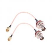 RFaha 2pcs RF coaxial Coax Eightwood BNC Female to SMA Male 6 inch Adapter Antenna Coax Cable RG316(F58-2)