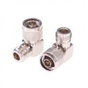 RFaha 2pcs N Male to N Female Coax Adapter Right Angle 90 Degree RF Coaxial Connector(NOT for TV)(F65-2)
