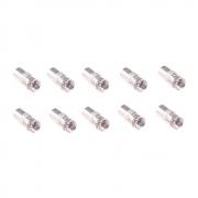 RFaha 10pcs RF Coaxial Adapter F type Screw Male to TV Aerial Connector Female Socket TV FM PAL Converter(F86-10)