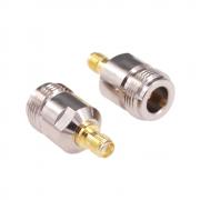RFaha 2pcs SMA to N Coax Adapter SMA Female to N type Female RF Coaxial Connector for Wi-Fi Antennas(F116-2)