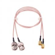 RFaha 2pcs SMA Male to BNC Male RF Coax Adapter 50cm 20in RG316 SMA to BNC Coaxial Connector Cable(F131-2)