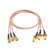 RFaha 3pcs RF Coaxial Coax Assembly SMA Male to SMA Female 50cm 20in Wifi Antenna Extension Cable(F142-3)