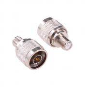 RFaha 2pcs N to F Coax Adapter N type Male to F type Female RF Coaxial Connector for Antenna Router Booster Systems(F112-2)